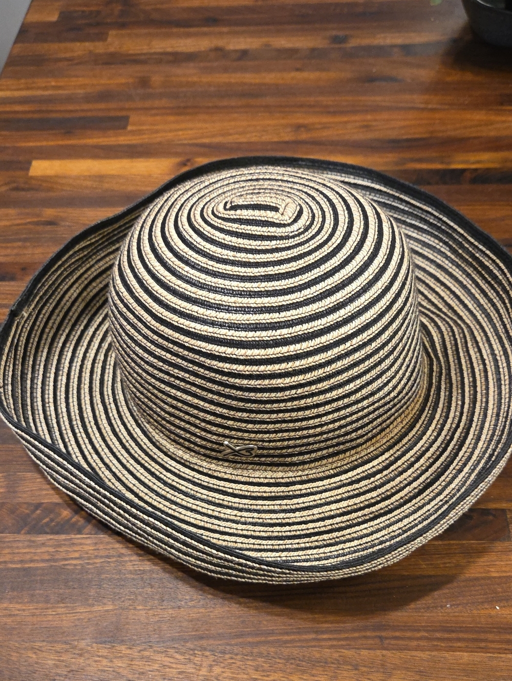 Vintage Betmar NY Sun Hat - Black & Natural